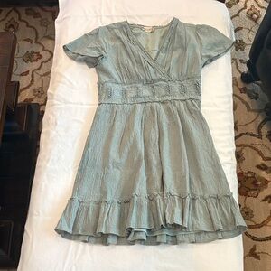 Altar'd State Mini Dress in Sage Green